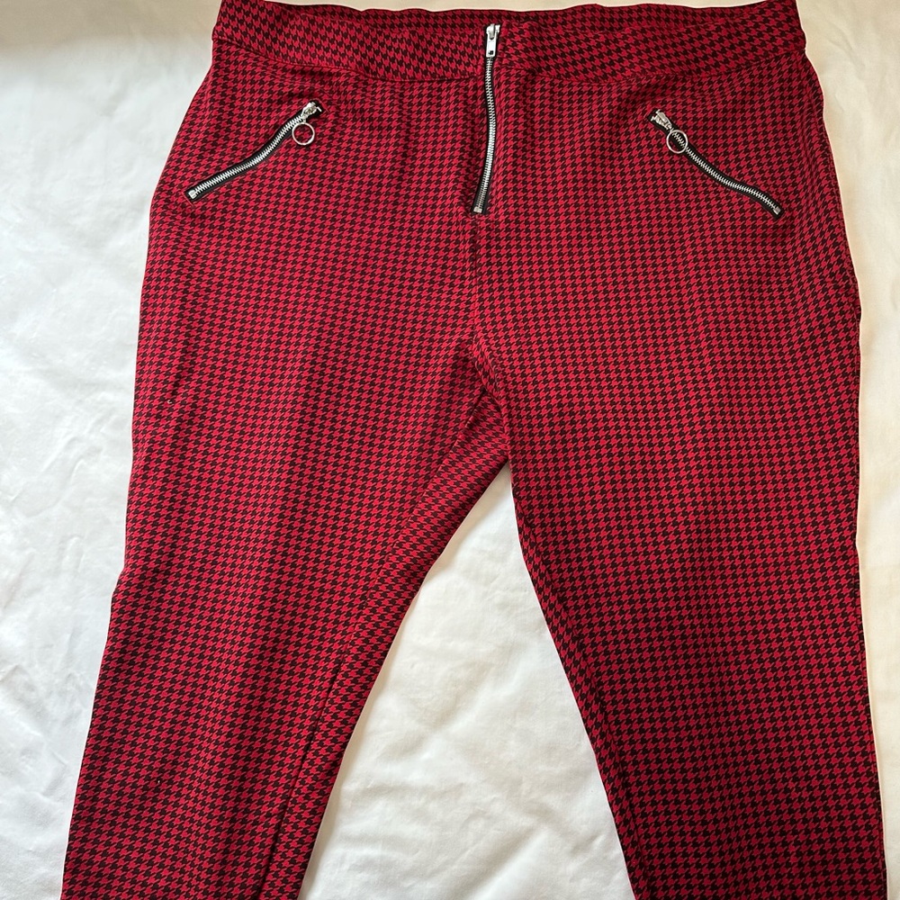 Red and black pants